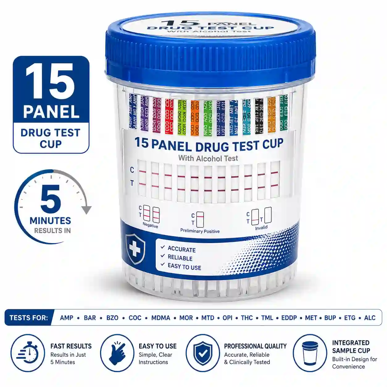 15 Panel Drug Test Cup - HIV Test Kit Malaysia